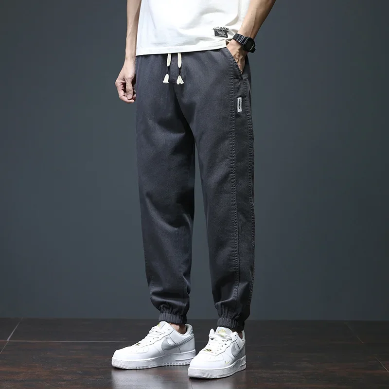 2024 Summer Men Sports Outdoor Pants Casual Elastic Waist Lightweight Trousers Comfortable Male Jogger Sweatpant Pants Plus Size