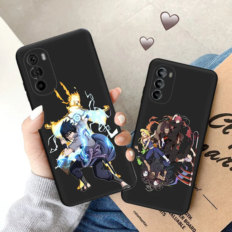 Soft Anime N-Naruto Kakashi Phone Case for Motorola G50 G51 G60 G200 G71 G22 G32 G52 G72 G53 G73 G9 Edge 40 30 20 Fusion Cover