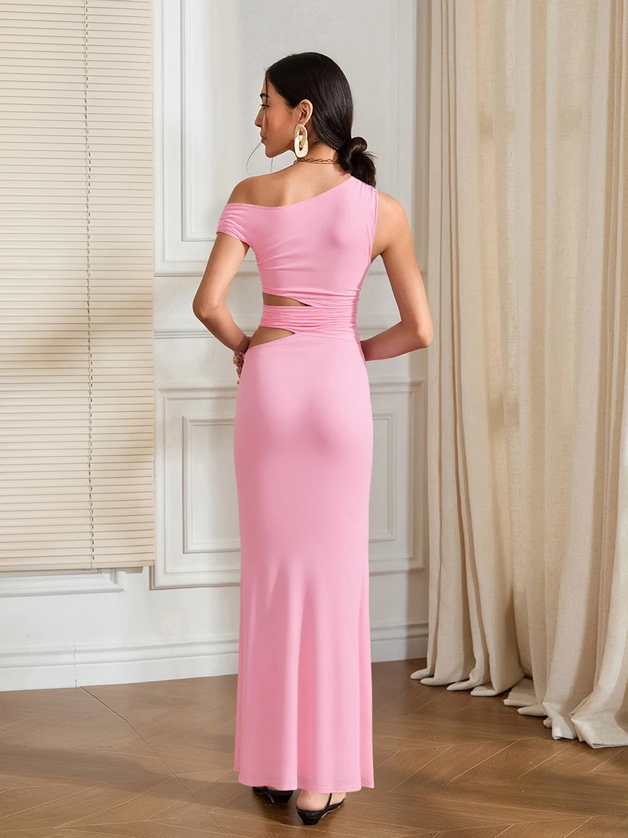 Elegante kanten zeemeermin-avondjurk met V-hals, kapmouwtjes en kralenriem voor formeel evenement of huwelijksfeest