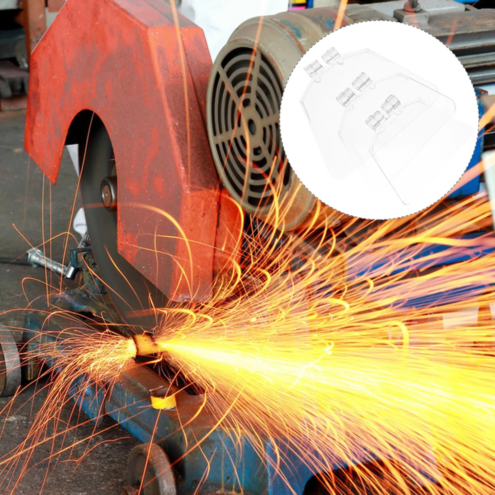 

3Pcs Bench Grinder Eye Shield Clear Transparent Plastic Eye Guard Protective Replacement Accessory for Bench Safety