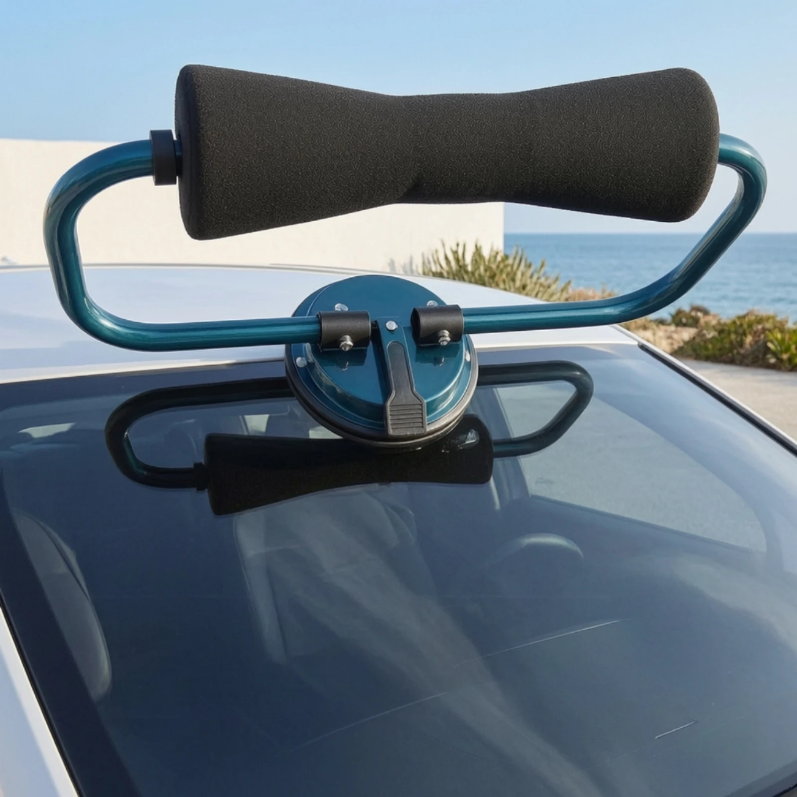 Vehicle Roof Rack Portable Kayak Roof Rack with Suction Cup Base for Solo Paddlers, Weekend Trips