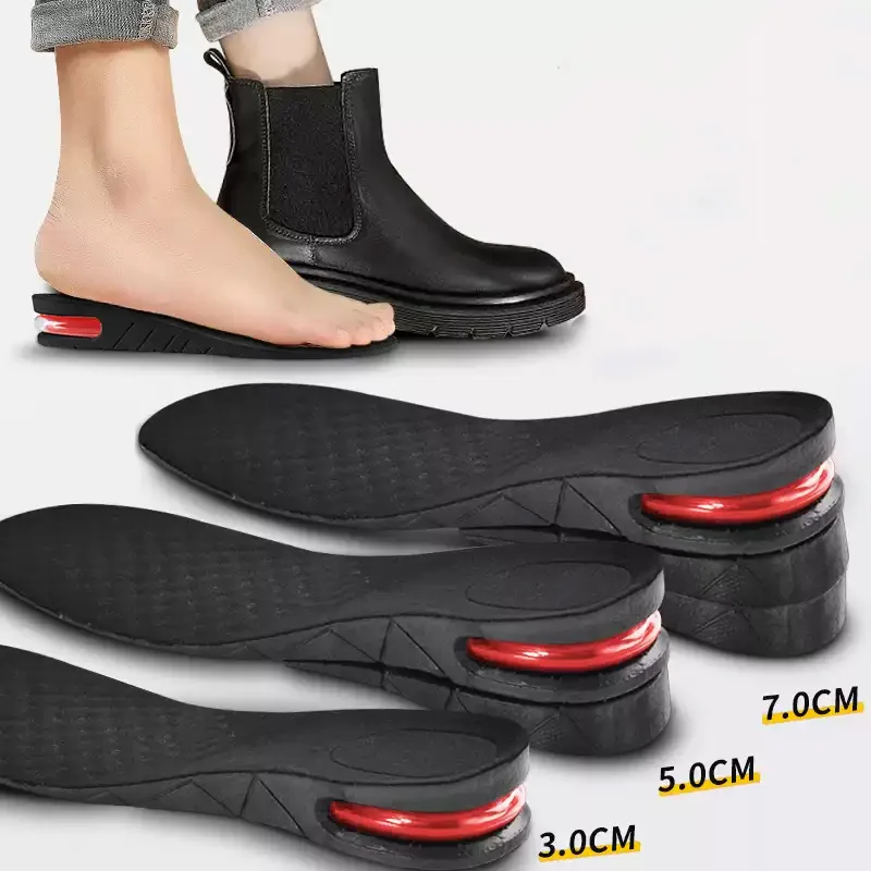 Multi-Level Height Lift Insoles, 3-9cm Air Cushion Shock Absorbing Inserts, Invisible Elevator Pads for Men & Women 1Pair/2Pairs