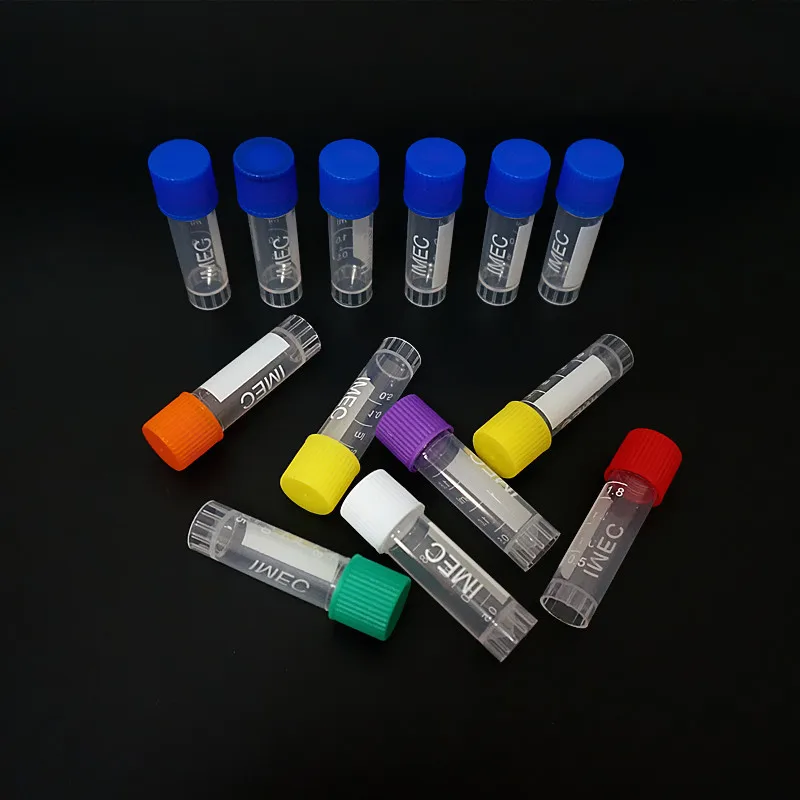 100 To 500Pcs 1.8ml High Quality PP Lab Analysis Freezing Tubes Graduation Centrifuge Tube Volume Vials Bottles With Screw Cap