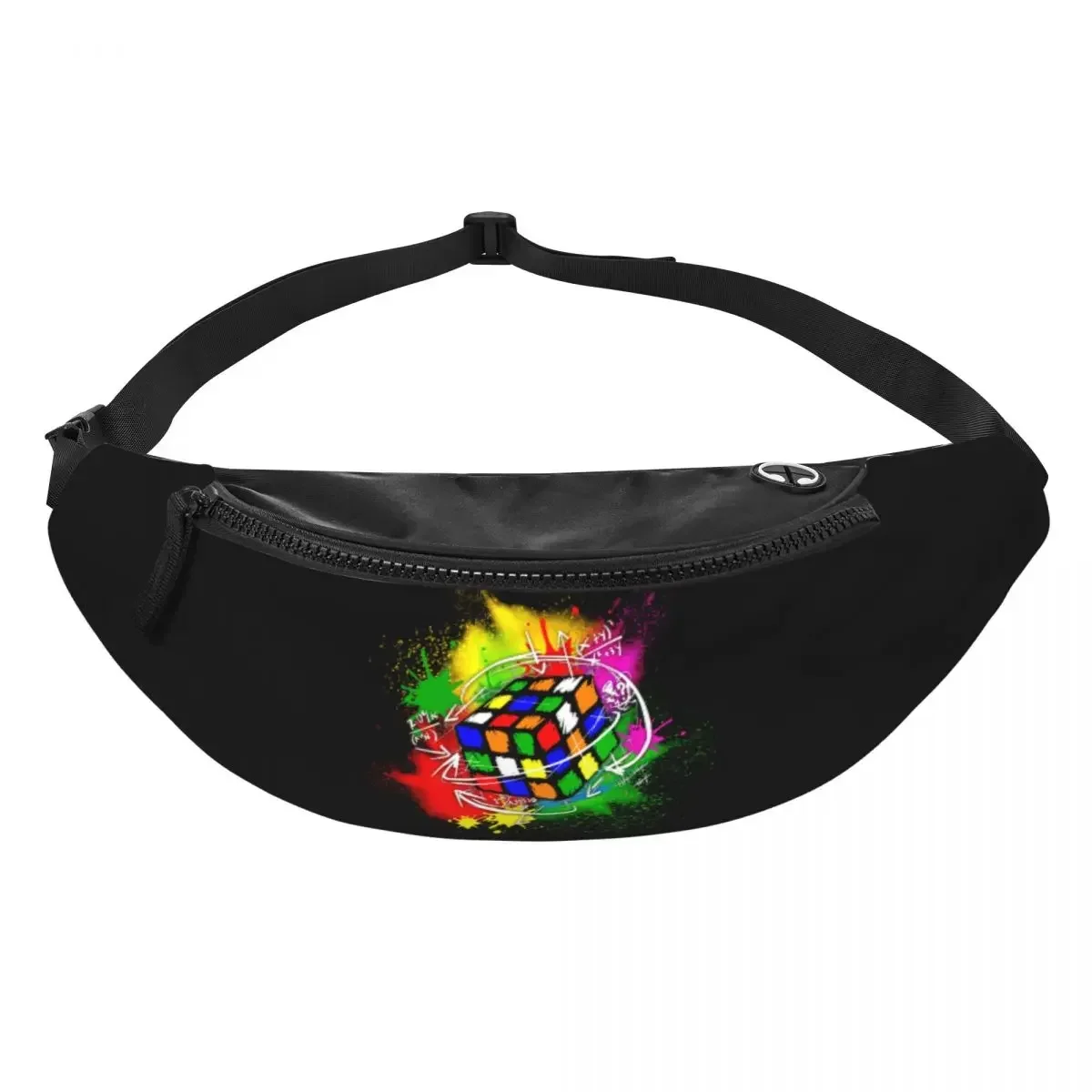 Vintage Rubix Rubiks  Math Lover Fanny Pack Women Men Custom Crossbody Waist Bag for Traveling Phone Money Pouch