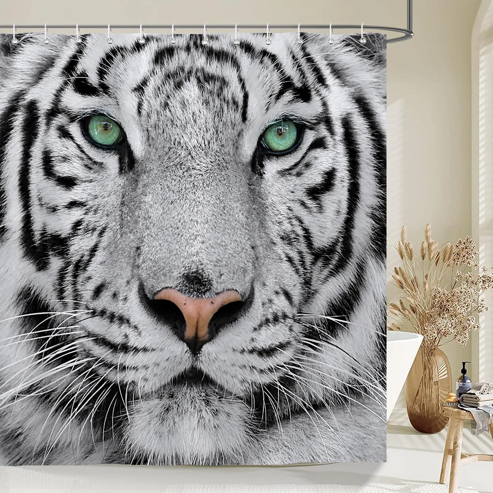

Lion leopard Cat Dog Animal Printing Shower Curtains Bathroom Curtain Frabic Waterproof Polyester Bathroom Curtain with Hooks
