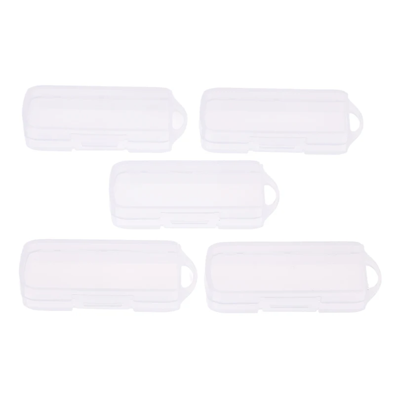 5pcs PC USB Flash Drive Cases Contemporary Style Storage Boxes with Lids for OTG Rotating Drives Home Organization Storage Bins