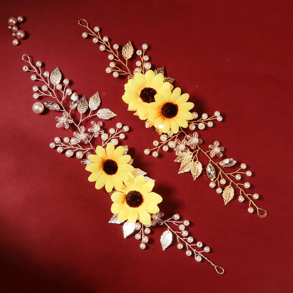 

Sun Flower Headband Hair Toppers Party Headwear Performance Girls Lightweight Comfortable Anti Slip Wedding Photo Props