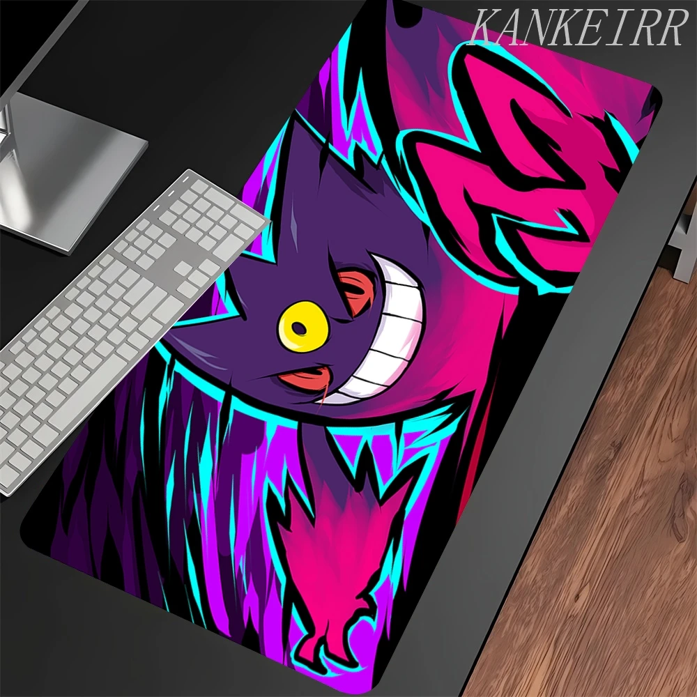 Tapis de souris grand clavier de jeu Gamer p-pokemons tapis de souris sur la Table vitesse tapis de bureau Kawaii Anime PC tapis g-gengars tapis de souris