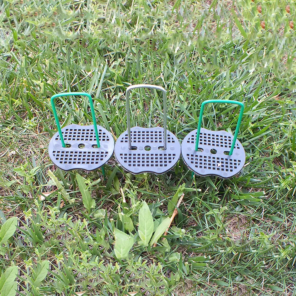 

20 Pcs Lawn Nails Grass Garden U Stake Shaped Ground Stakes Artificial Turf Anchors Green