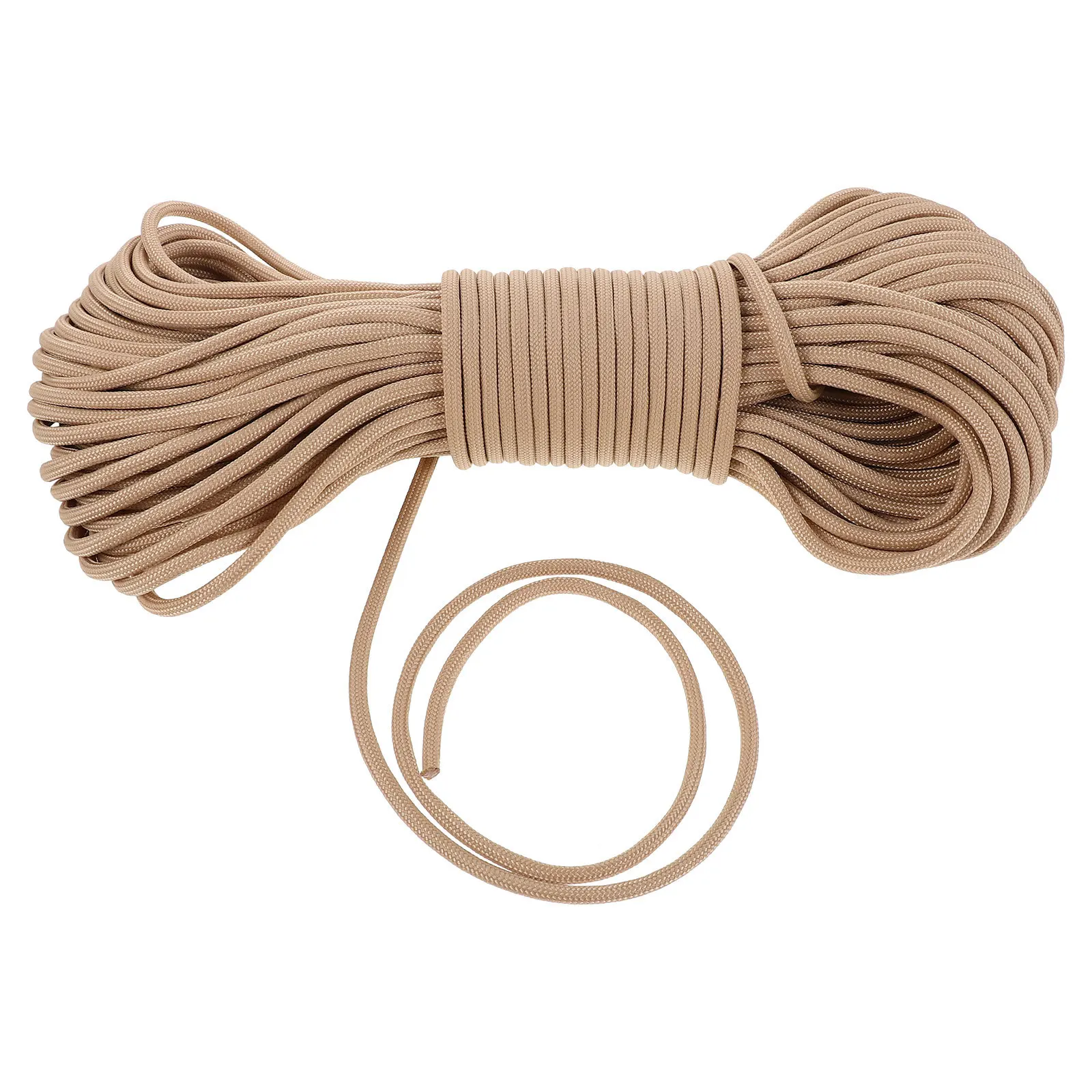 

7-Strand 4Mm Outdoor Camping Rope Waterproof Polyester Braided Cord For Tent Tie Down Windproof Tarp Hanging Setup Guyline