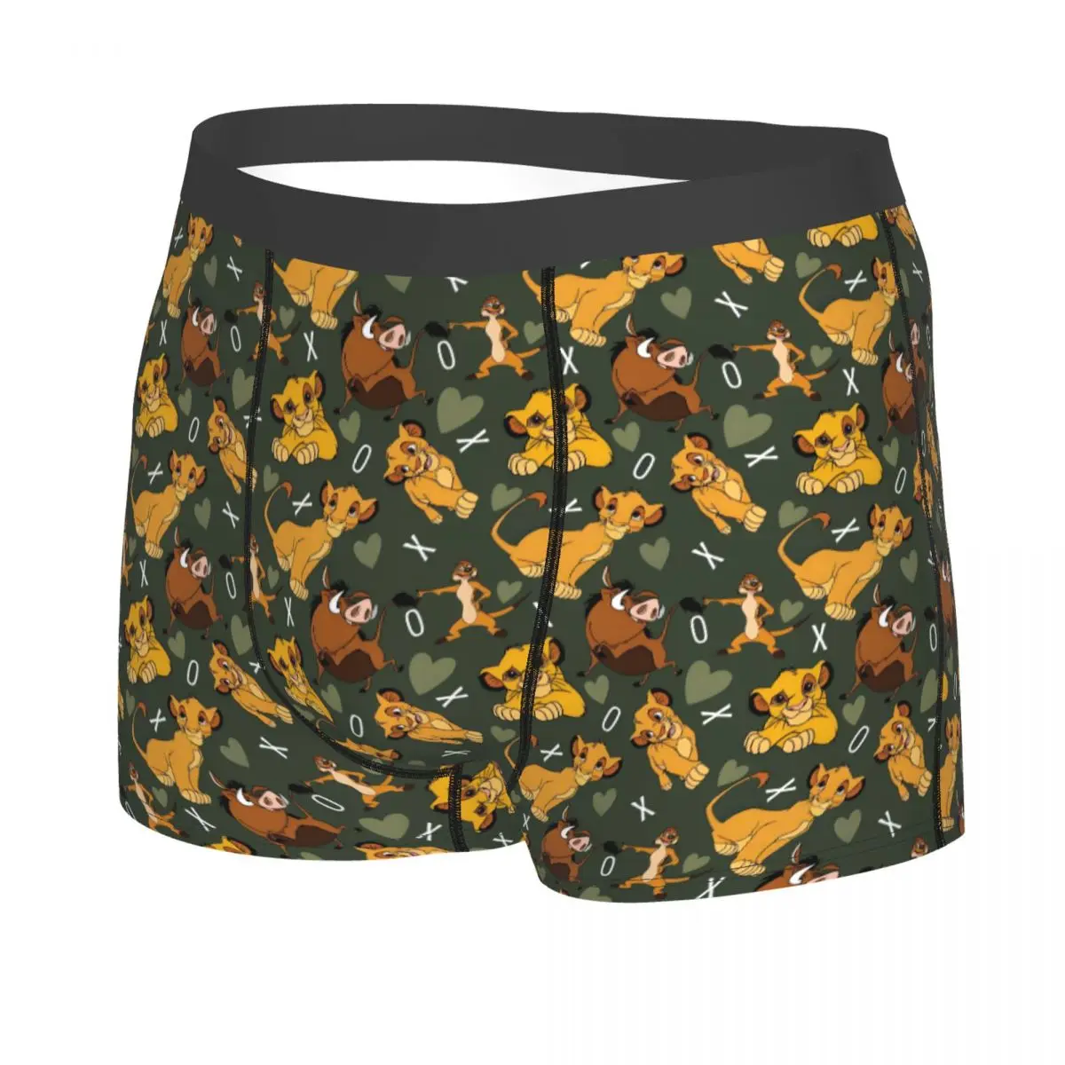 Calzoncillos Boxer personalizados de la película del Rey León para hombre, ropa interior con estampado 3D de Simba Cub de dibujos animados, bragas, calzoncillos transpirables