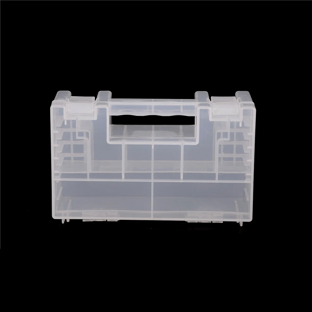 1pc Battery Case Holder Storage Box Inner Compartment Anti Impact Large Capacity Clear Wear Resistant Practical Container AA AAA