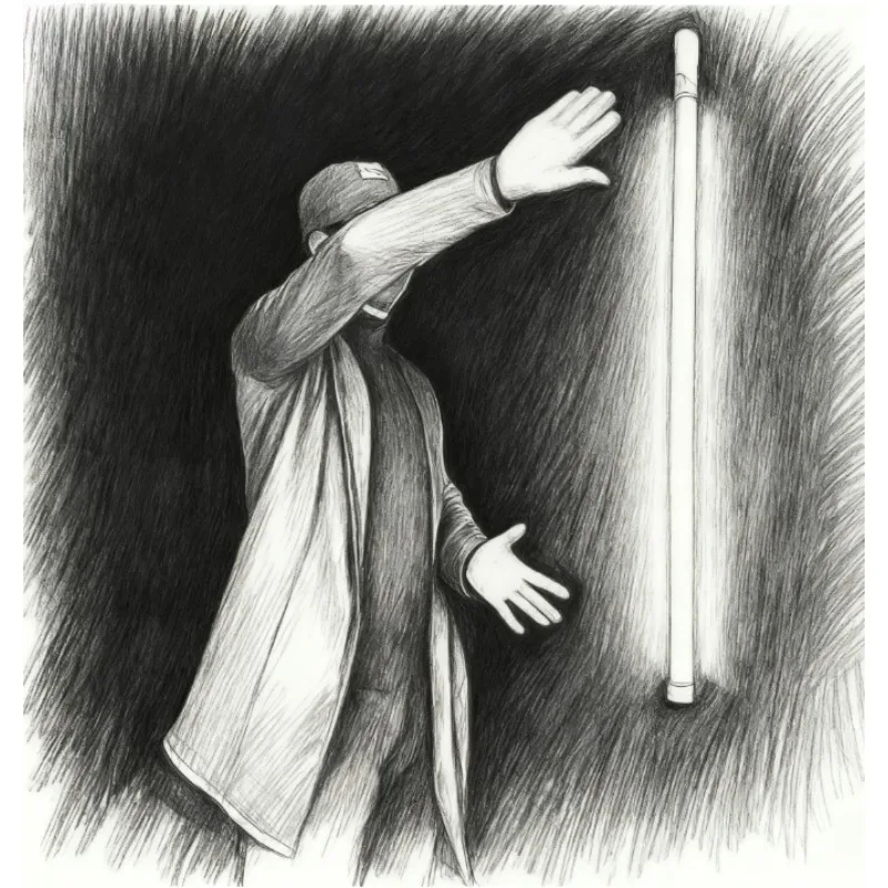 Canna da ballo a LED fluorescente Rosso Blu Trucco magico Bastone galleggiante Performance sul palco Illusione Prop per maghi professionisti