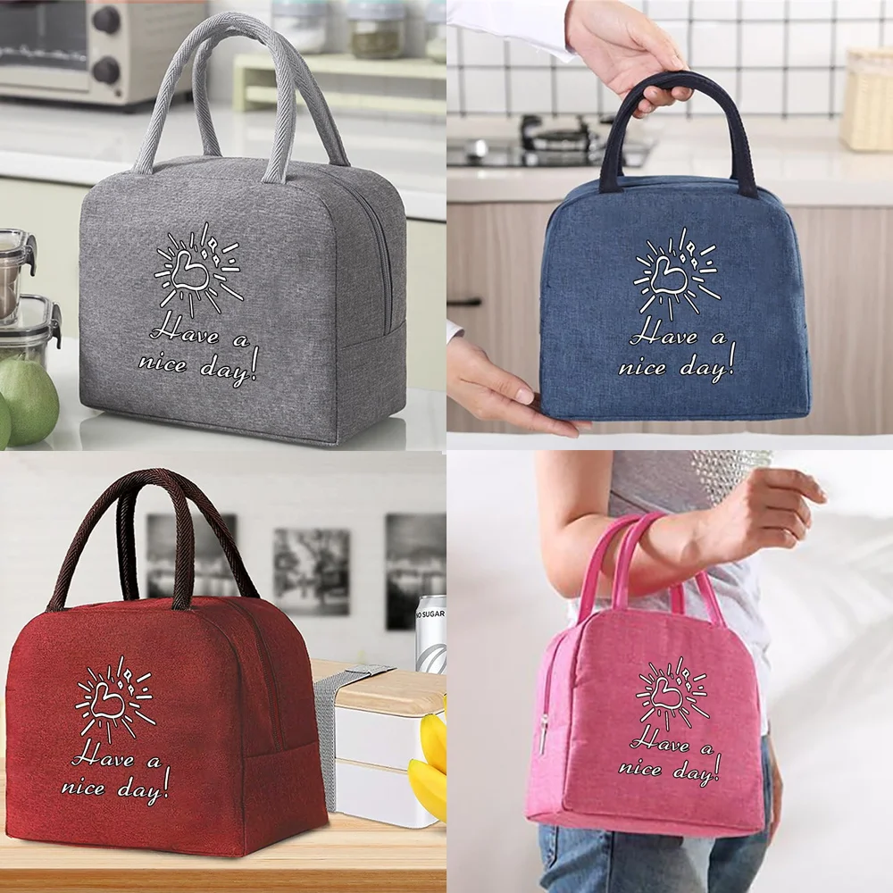 

Lunch Bags for Women Catoon Pattern Handbags Insulated Lunch Box Unisex Portable Tote Cooler School Food Storage Bags