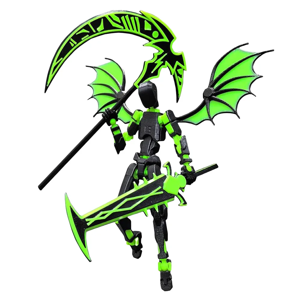 لعبة تململ مفصلية مرنة متعددة المفاصل مطبوعة ثلاثية الأبعاد مع 6 أزواج من الأيدي نموذج مفصلي لديكور سطح المكتب #4