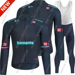 Maillot Boraful Hansgrohe 2024 Cycling Jersey Set Slovenia Roglic Winter Clothing Men Long Sleeve Kits bike Shirts Suit Pants