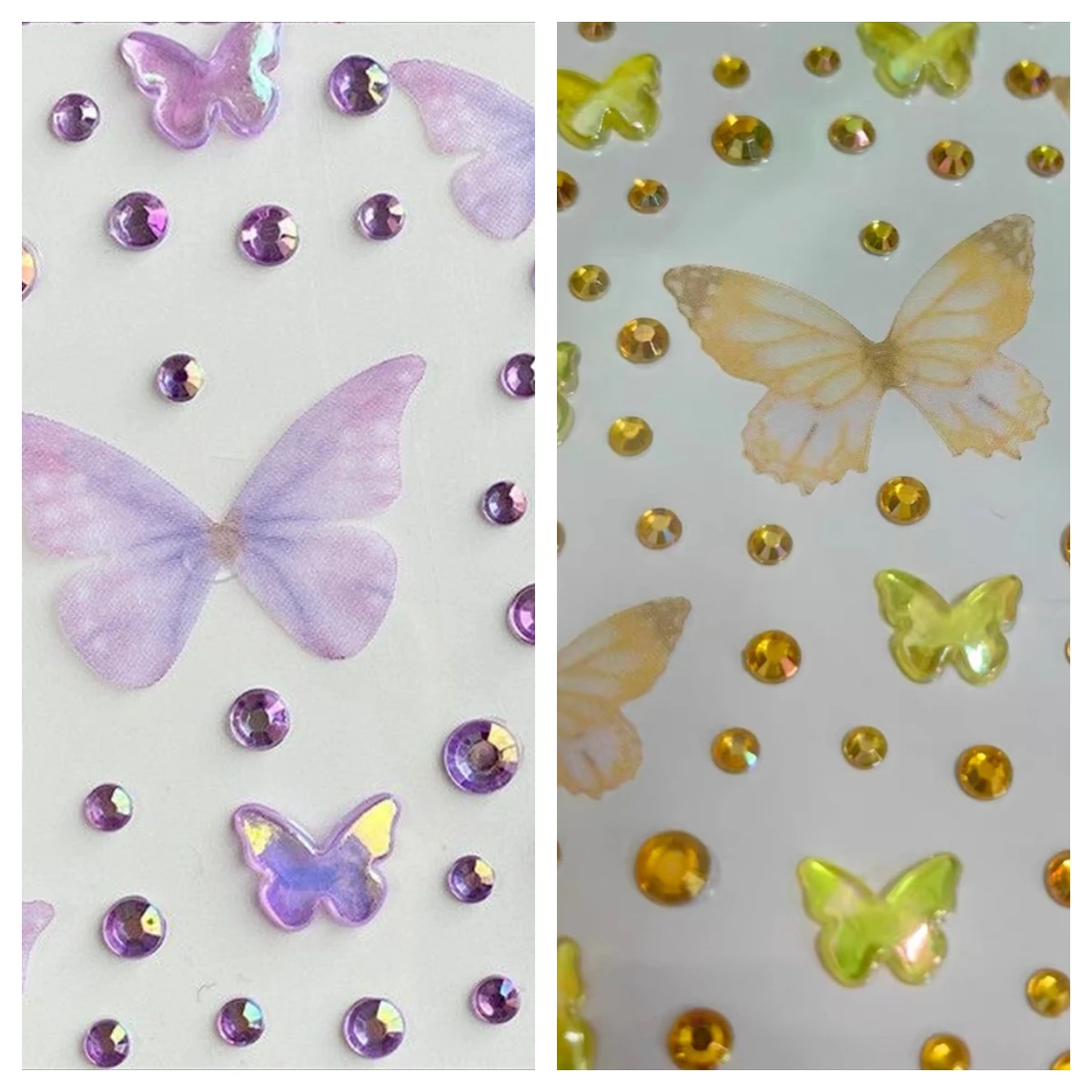 1PC Facial Sticker Purple Butterfly Makeup Patch Mesh Face Decoration Patch For Daily Makeup Concerts Halloween Valentine'S Day