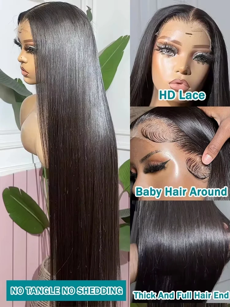 13x6 30 40 بوصة 180 200 الكثافة العظام مستقيم الدانتيل الجبهة البرازيلي HD 13x4 قبل قطعها شعر مستعار غلويليس شعر الإنسان الدانتيل الباروكات الأمامية