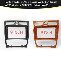 9inch Car Radio Fascia For Mercedes BENZ C-Klasse W203 CLK-klasse W209 G-klasse W463 Vito Viano W639 Frame Dashboard Mount Trim
