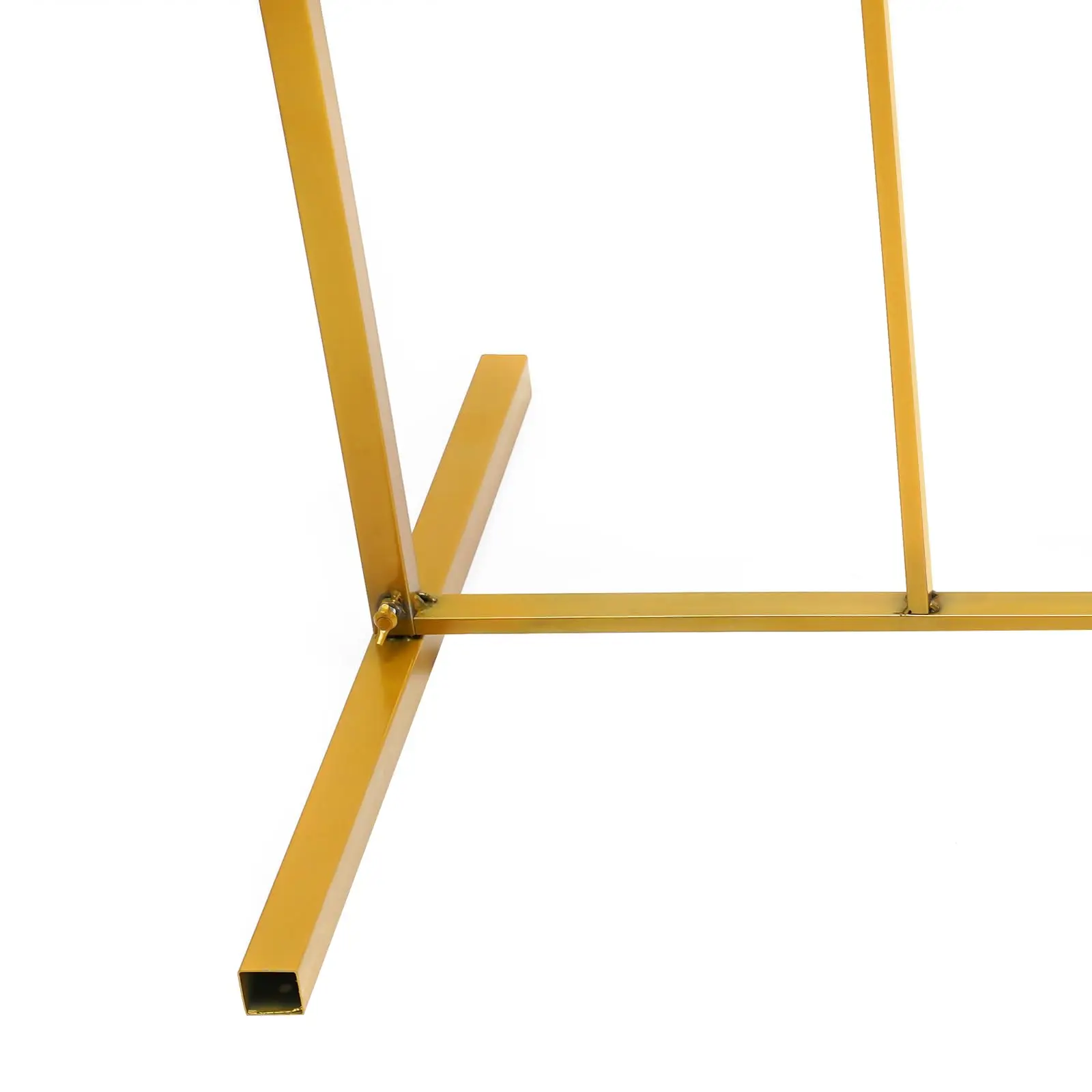 حامل خلفية على شكل قوس الزفاف، حامل خلفية ذهبي معدني 3.3 × 6.6 قدم، حامل قوس بالون معدني للحديقة لحفلات الزفاف