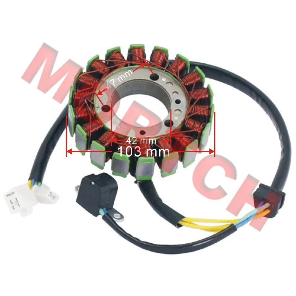 18 Pole Stator Coil for Jinlang Xingyue Feishen Linhai 260 300 250 LH250 YP250 250cc 260cc 300cc Scooter ATV LH170 LH173 LH300