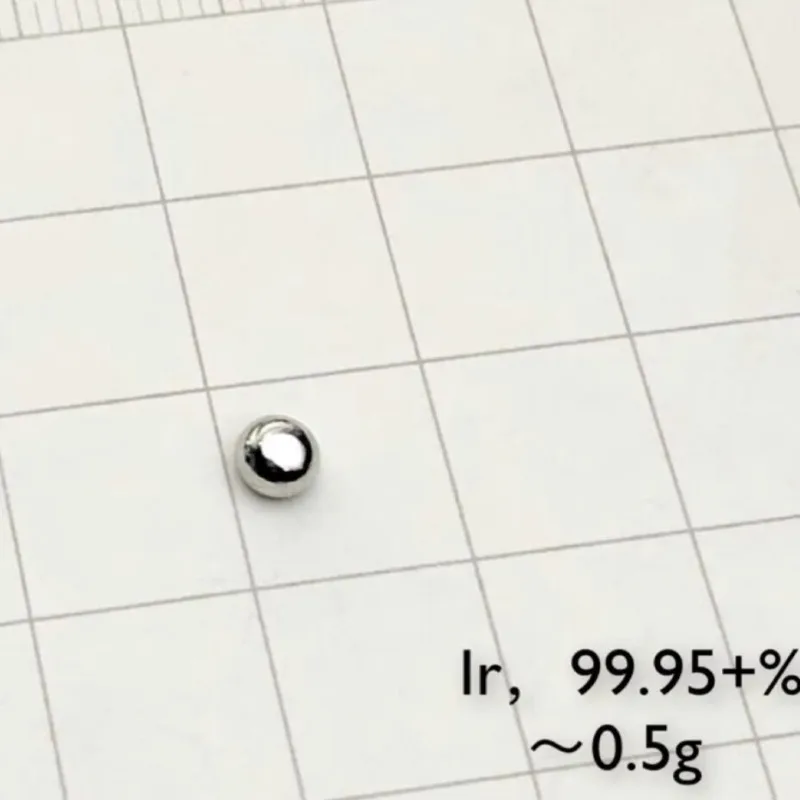 Metal Pellet element 77 Sample Model Ir-2  0.5gram 99.98% Solid Iridium