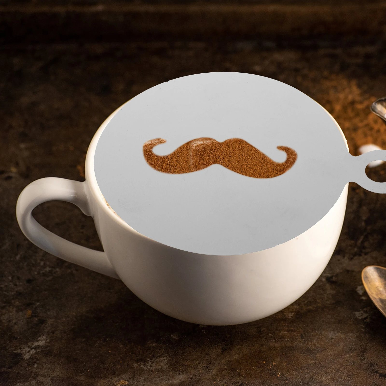 

304 Stainless Steel Latte Art Stencils Beard Coffee Decor Mold Reusable DIY Tools for Cup Painting Art Projects