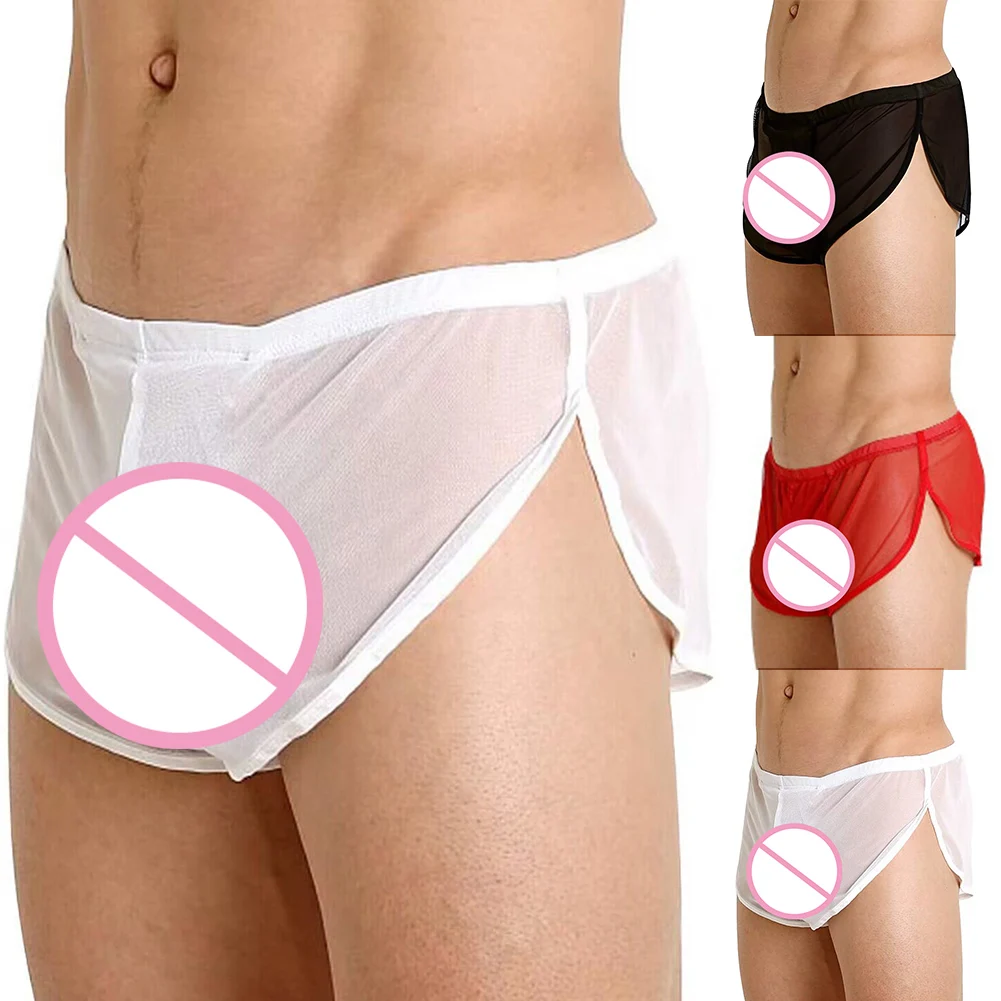 ملخصات الملابس الداخلية اليومية عطلة الصلبة الرياضة تنفس موجز الملابس الداخلية الملابس الداخلية الرجال مثير الملابس الداخلية شبكة الأوسط مرونة الربيع #6