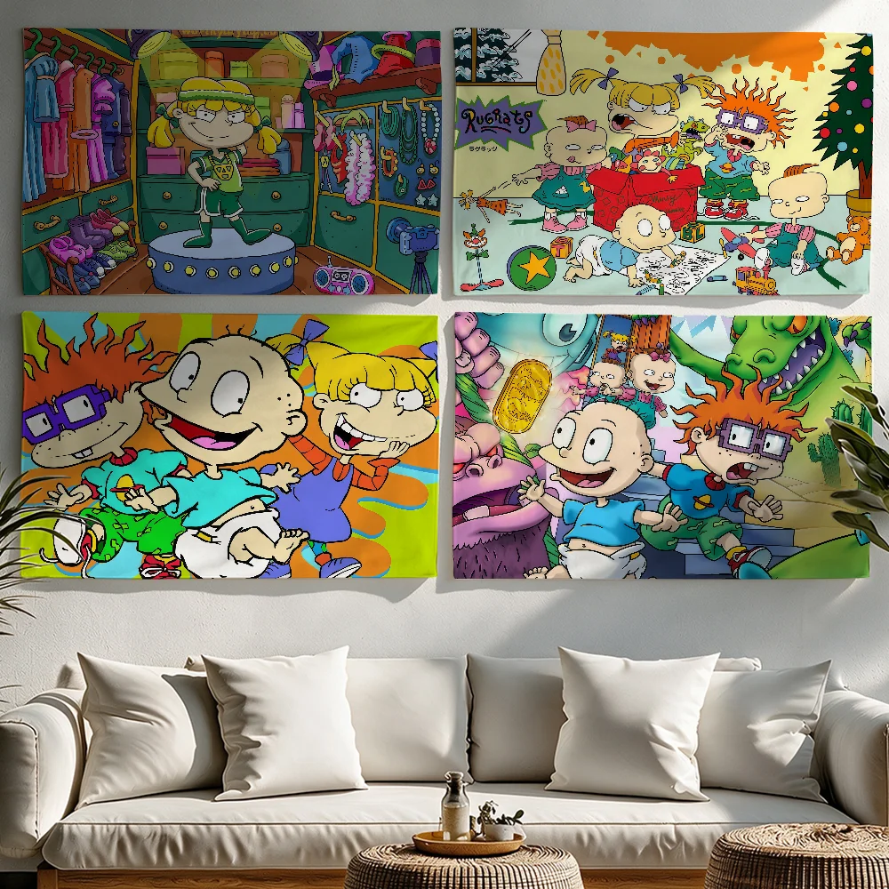 Cartoon R-Rugrats flag Tapestries Outdoor Parties Bedrooms Living Rooms Dorm Rooms Wall Decor Banners Gifts