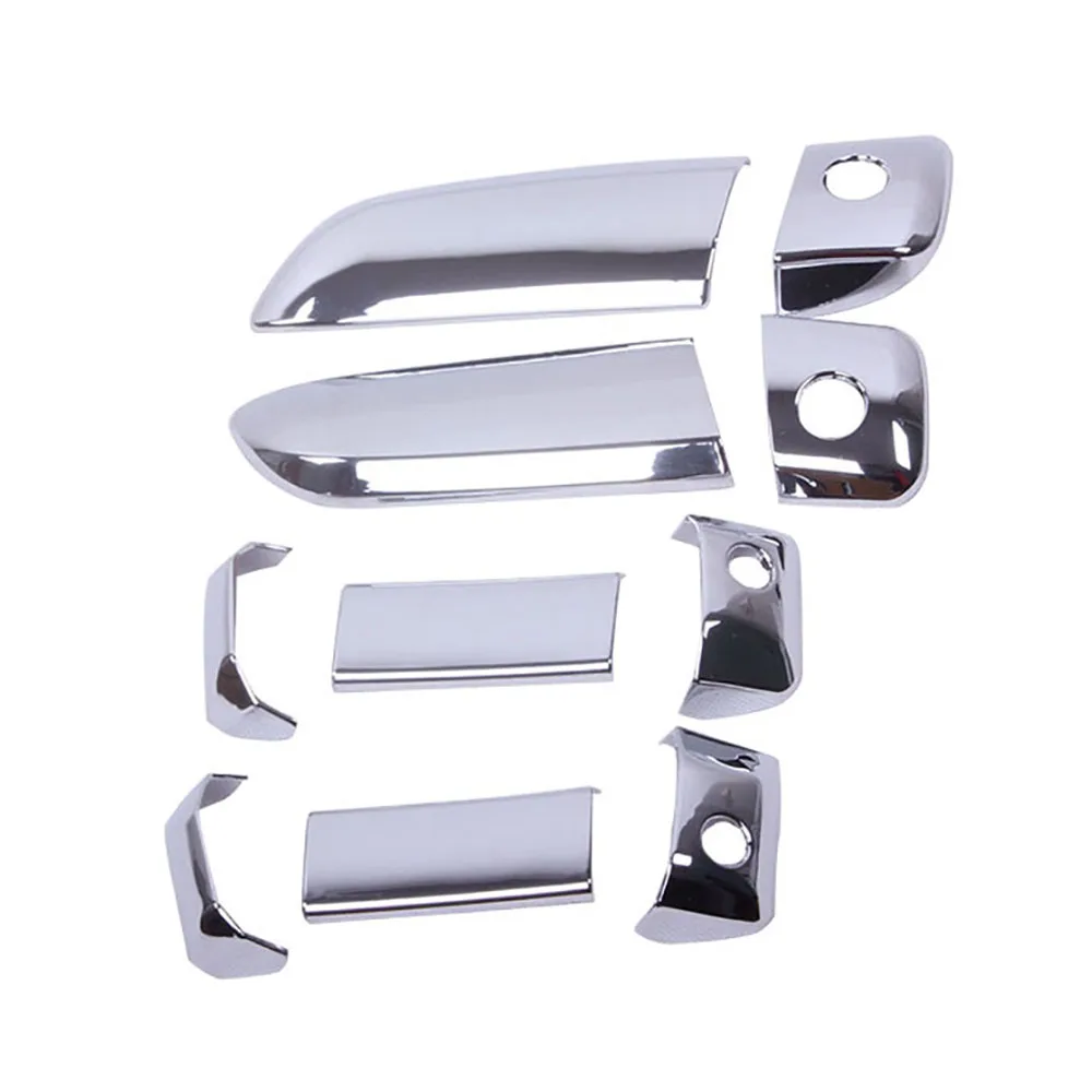 10Pcs/Set Car ABS Chrome Door Handle Bowl Insert Frame Overlay Panel for Toyota Hiace 2005-2015 Car Styling