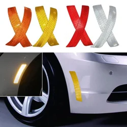 2pc Car Reflective Strip Night Anti-collision Stickers Auto Mudguards Bumper Alert Decal White Red Orange Yellow Car Accessories