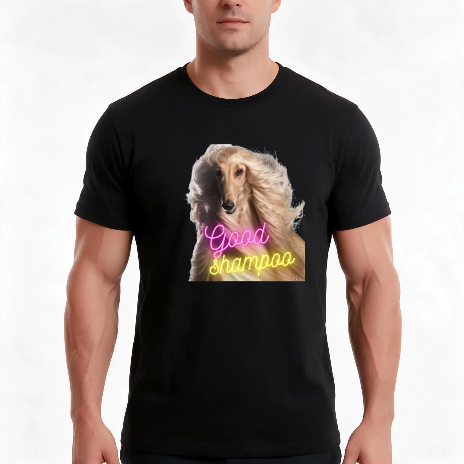 Good shampoo T-Shirt, Summer Casual Cotton Tee, Oversized Streetwear Tops, Vintage Graphic Print, Loose Fit Short Sleeve