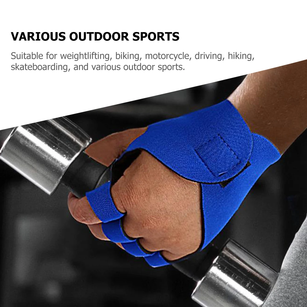 

1Pair Grip Pads for Weightlifting Half-Finger Sports Gloves Protective Non-Slip Palm Supports Suitable for Bike Riding Motorbike