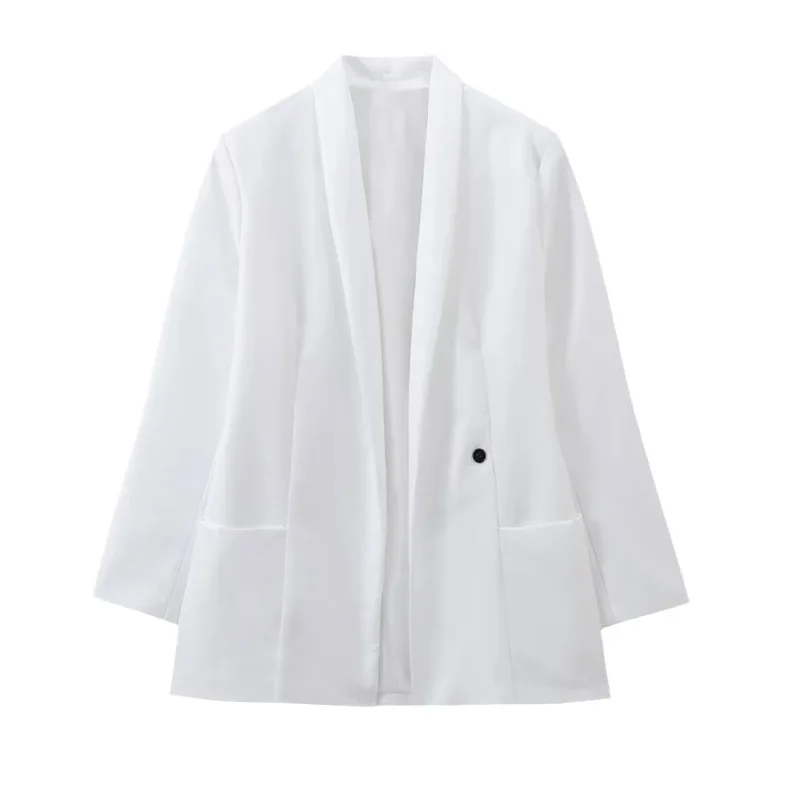 Women's Clothing Luxury Brand Design High-end Blazers Jacket Office Lady Suit Coats White Black Blazer Long-sleeved Top Jacket