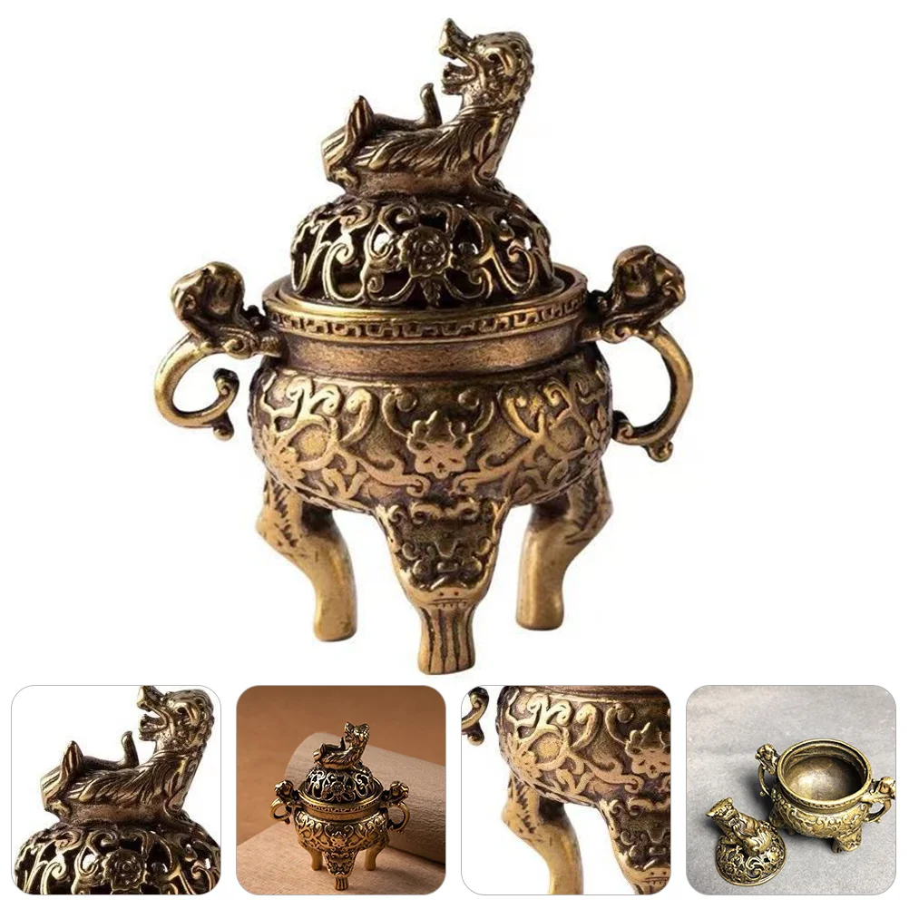 1pc Carved Incense Burner Desktop Aroma Censer Aroma Burner Home Adornment