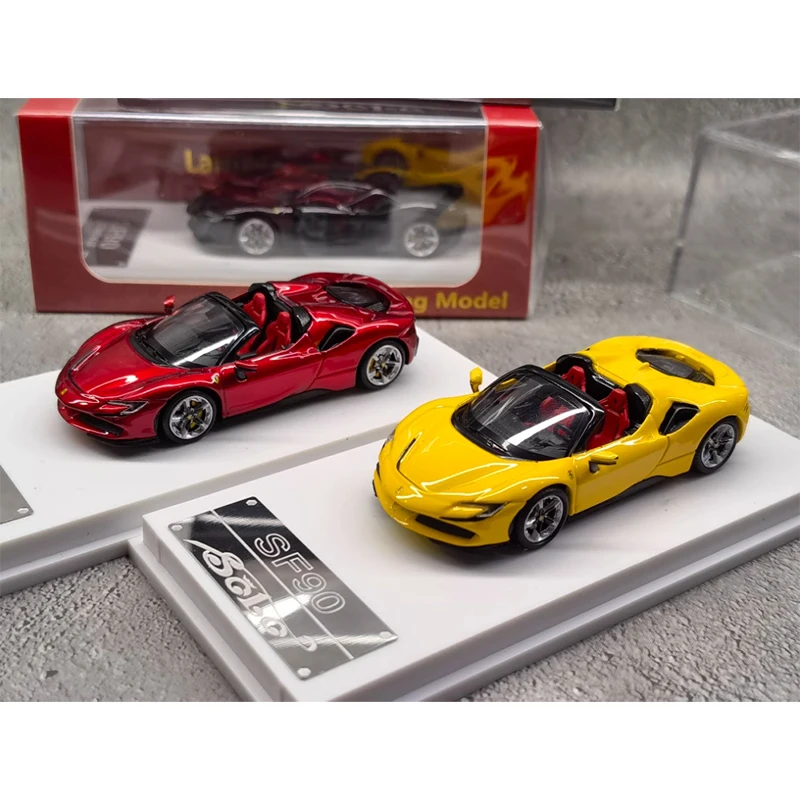 Solo Diecast 1:64 Scale SF90 Sports Car Hardtop Edition Convertible Edition Simulation Alloy Car Model Adult Collection Gift Toy