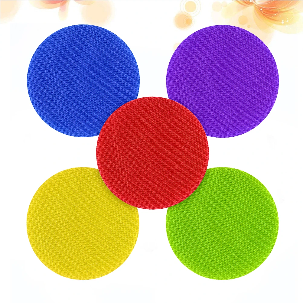 

30 pcs Circular Stickers Game Teaching Carpet Number Training Classroom Marker Family Child Red Yellow Green Blue Purple