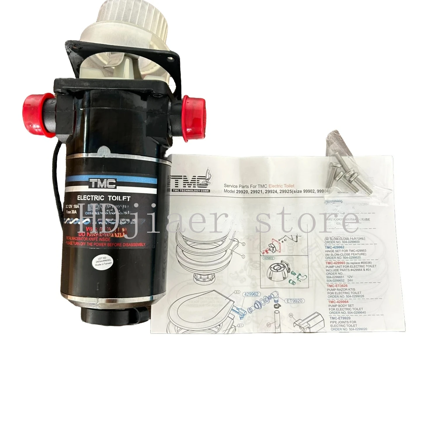 

Imported TMC electric yacht toilet motor 12V/24V crushing pump