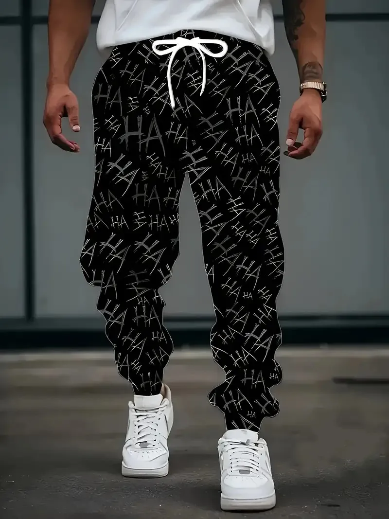 

The new men's trousers for Spring and Autumn 2025 are casual and fashionable featuring letter prints and a simple outdoor style