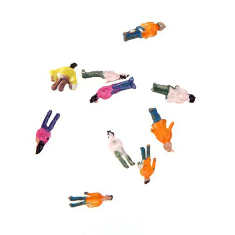 BEDW-1000Pcs Z échelle 1:200 mélange peint modèle personnes Train parc rue passagers figurines