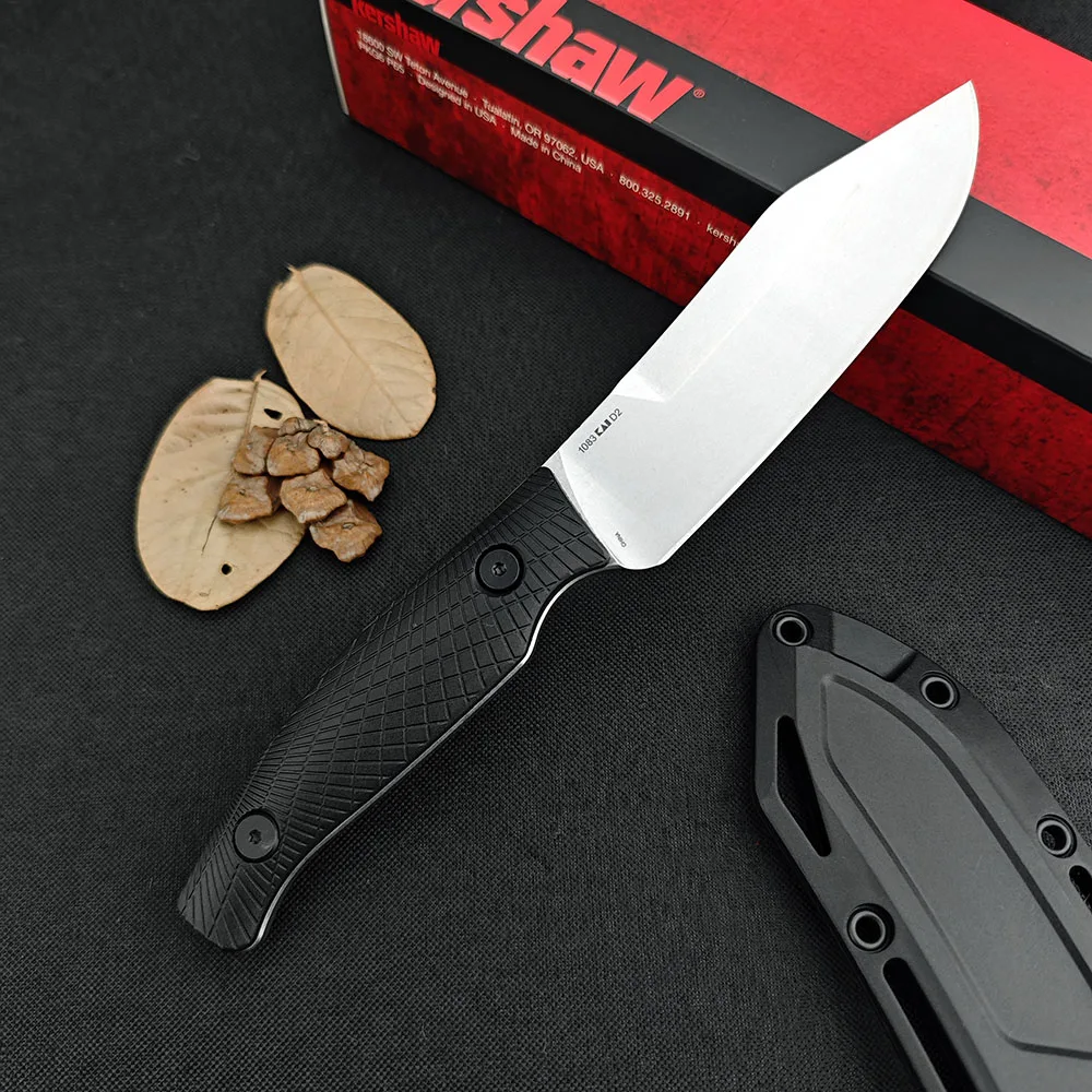 KS 1083 Outdoor Fixed Blade Straight Knife, High Quality 440C Steel Blade, Portable Multi-functional Tools for Outdoor Survival