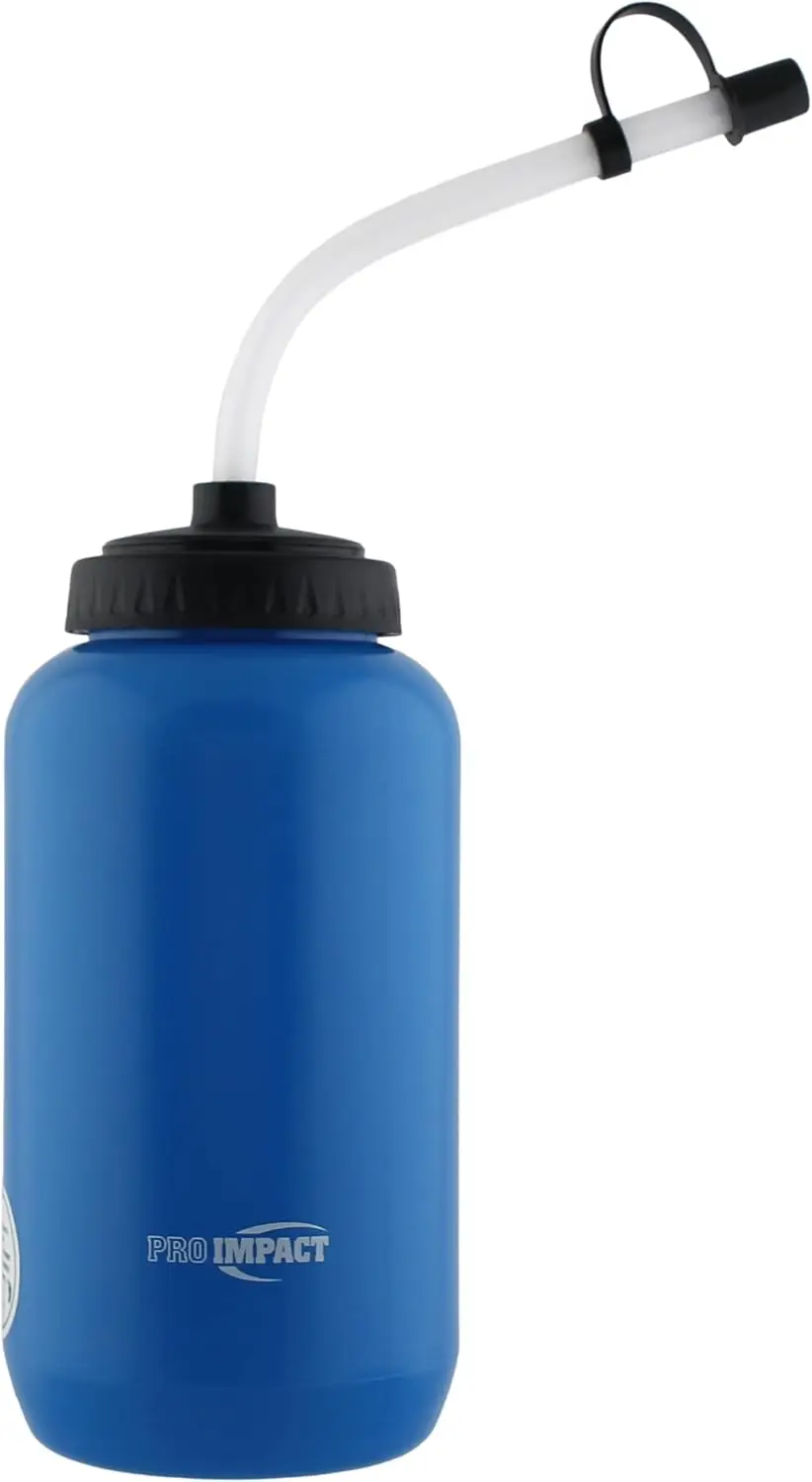 

Squeezable Water Bottle with Long Straw - BPA-Free LDPE, 35.5 oz, for Sports & Fitness