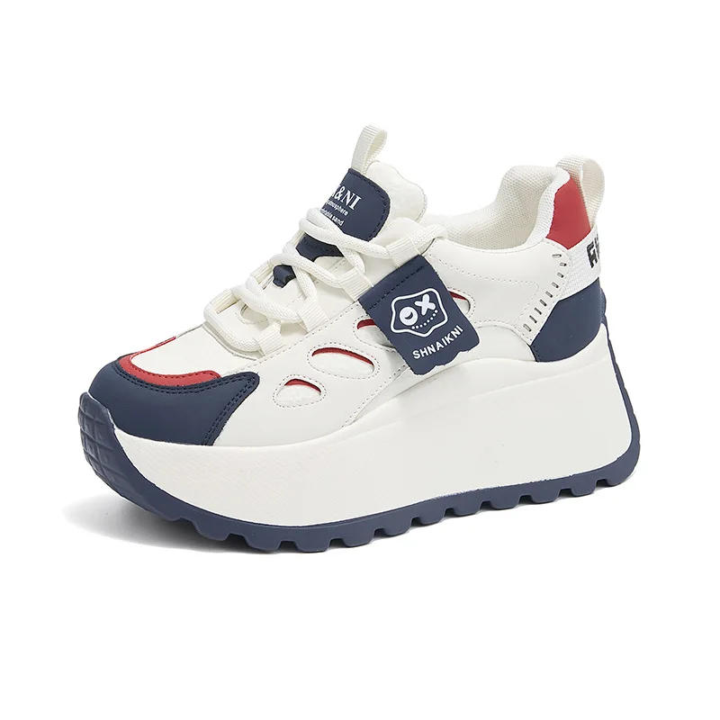 

Женские кроссовки на массивной платформе с увеличенной высотой подошвы, весна-осень 2026, новые повседневные спортивные туфли с круглым носком