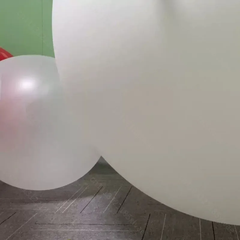 120 Inch 300g Giant White Weather Balloon 3-3.5m Inflatable Flying Balloon Outdoor Celebration Event Decor Accessories