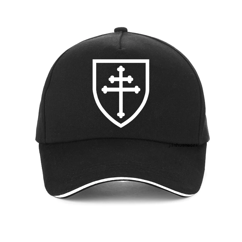 

Classic Lorraine Cross Signet Men hat Orthodox Cross printing Baseball Cap Male Punk Style adjustable Snapback hats gorra
