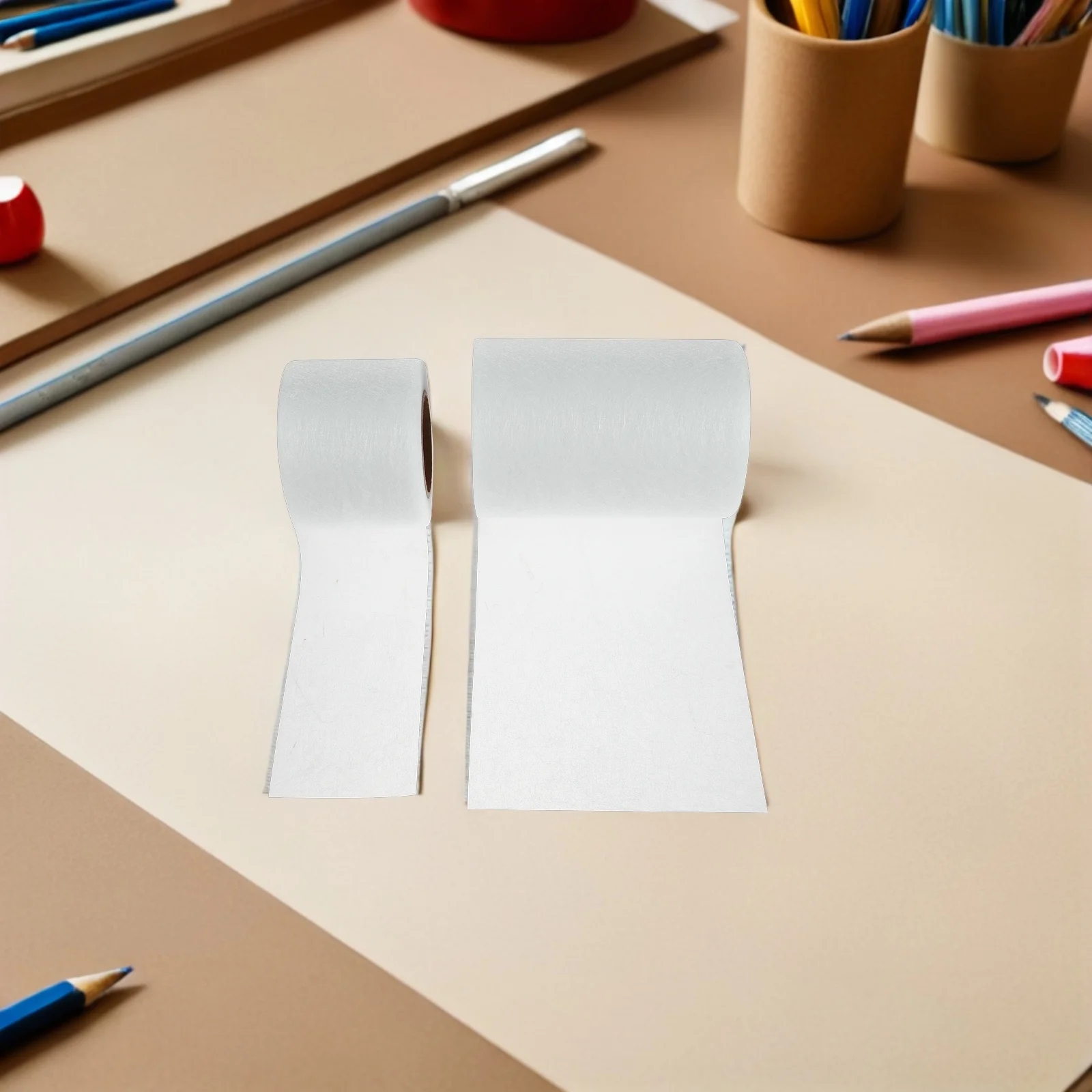 

2 Pcs Lightweight Craft Adhesive Iron-on for Crafts Fusible Bonding Fabric Patch Web White Sewing