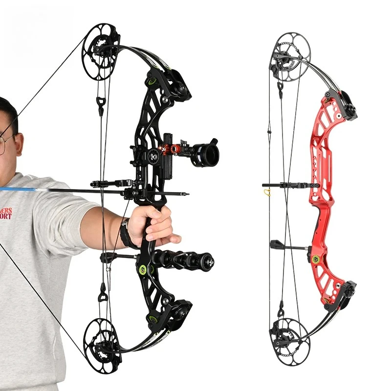 Compound Bow Archery Hunting Metal Bow And Mixed Carbon Arrow Set Release Sight Rest Stabilizer Outdoor Sport Equipment