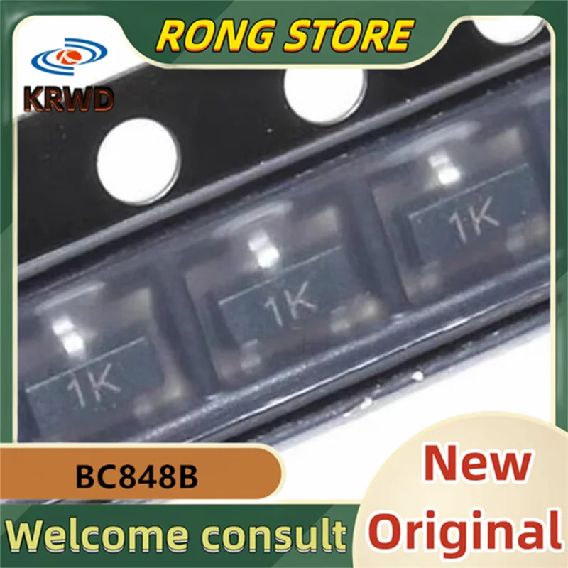 100PCS 1K New Original BC848B SOT-23 30V 100mA