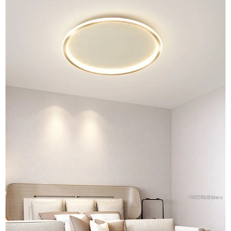 Bedroom light, simple circular ultra-thin living room ceiling light, modern study light, Nordic home warm room light