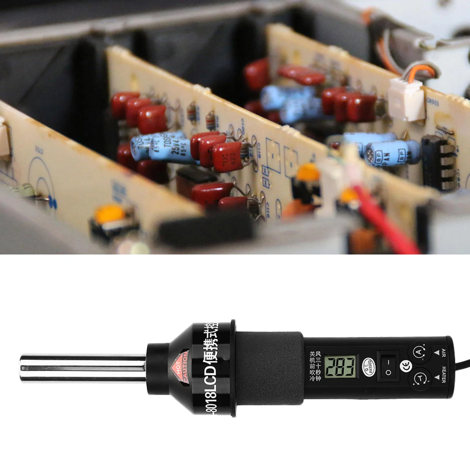 Electric Hot Air Gun Heat Hot Air Gun Desoldering Soldering Station IC SMD BGA Adjustable Heat Hot Air Gun Hot Air Gun